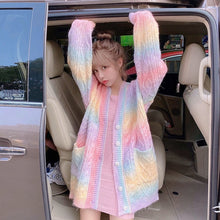 Load image into Gallery viewer, Hago Sweet Kawaii Sweater Coat Female