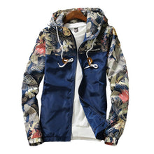 Load image into Gallery viewer, Women&#39;s Hooded Jackets 2021 Spring Autumn Floral Causal Windbreaker Women Basic Jackets Coats Zipper Lightweight Jackets Famale
