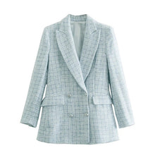 Load image into Gallery viewer, Hago Spring Women New Casual Tweed Blazer
